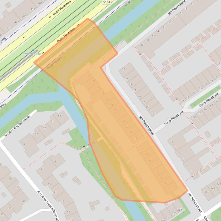Kaart van postcodegebied 2552NK.