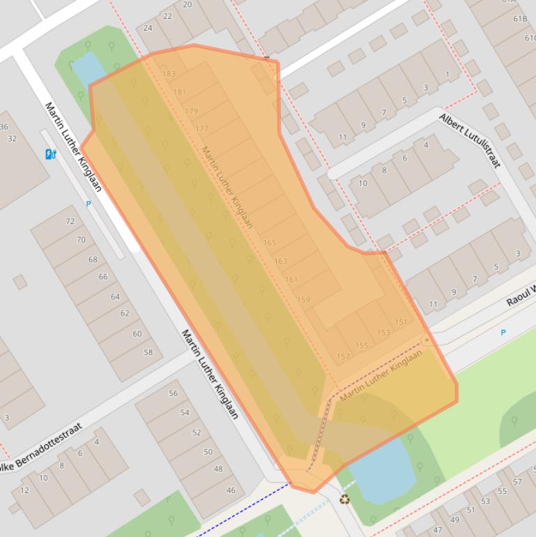 Kaart van postcodegebied 2552PR.