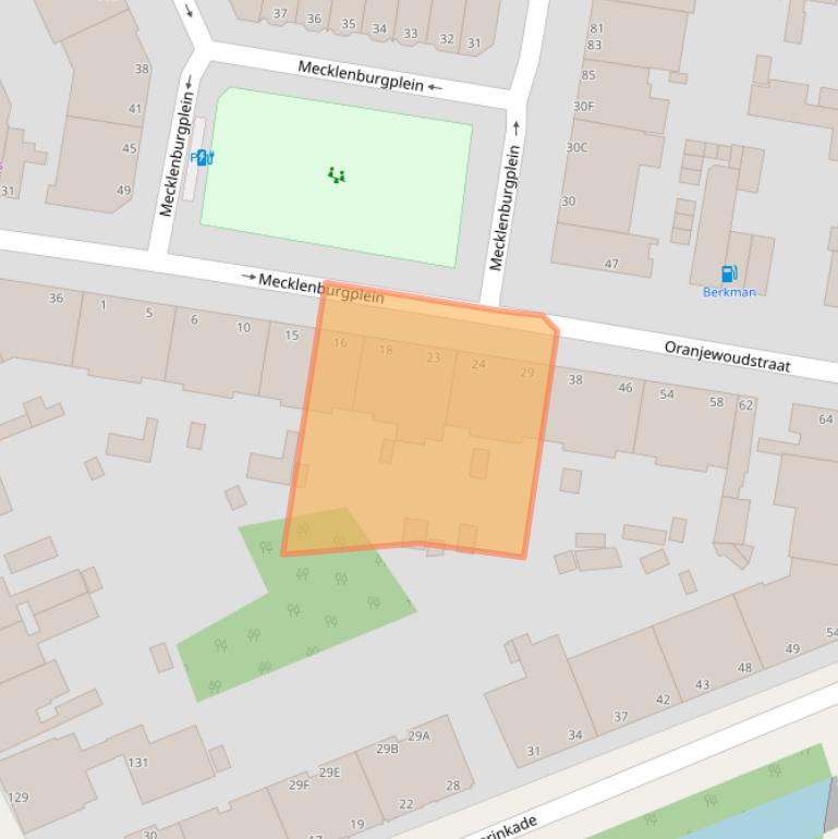 Kaart van postcodegebied 2552RH.