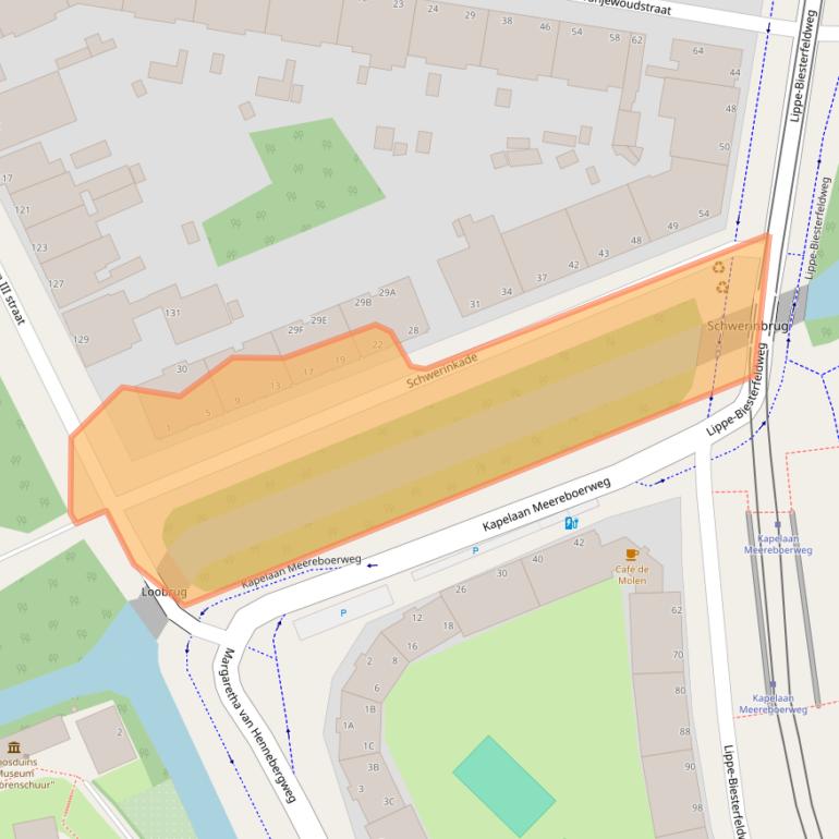 Kaart van postcodegebied 2552RN.