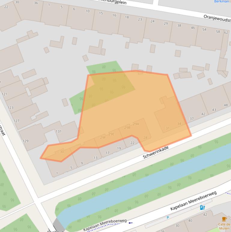 Kaart van postcodegebied 2552RP.