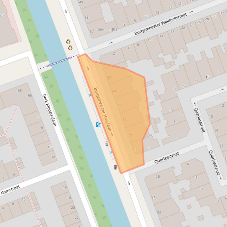 Kaart van postcodegebied 2552TC.