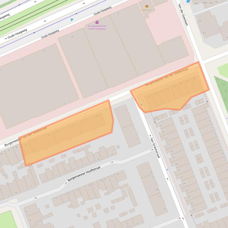Kaart van postcodegebied 2552TH.