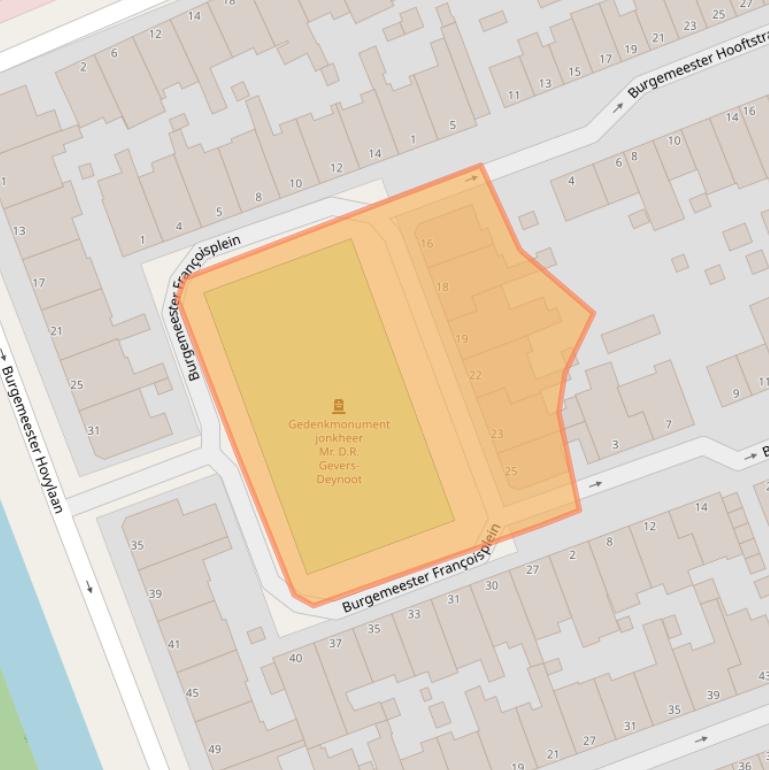 Kaart van postcodegebied 2552TK.