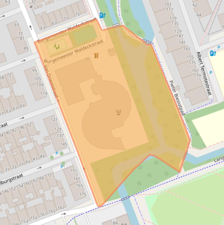 Kaart van postcodegebied 2552TX.