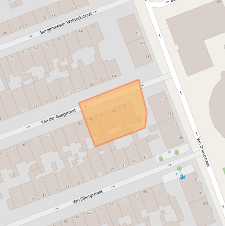 Kaart van postcodegebied 2552VD.