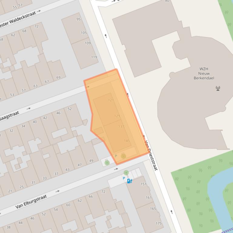 Kaart van postcodegebied 2552VT.