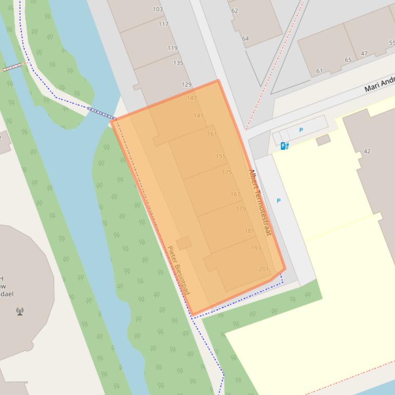 Kaart van postcodegebied 2552WD.