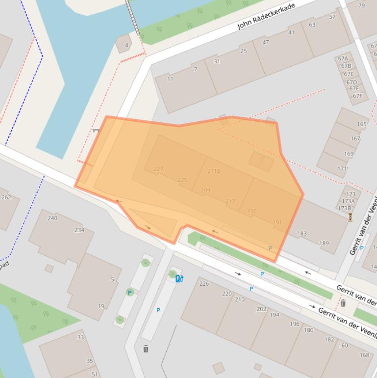 Kaart van postcodegebied 2552WJ.