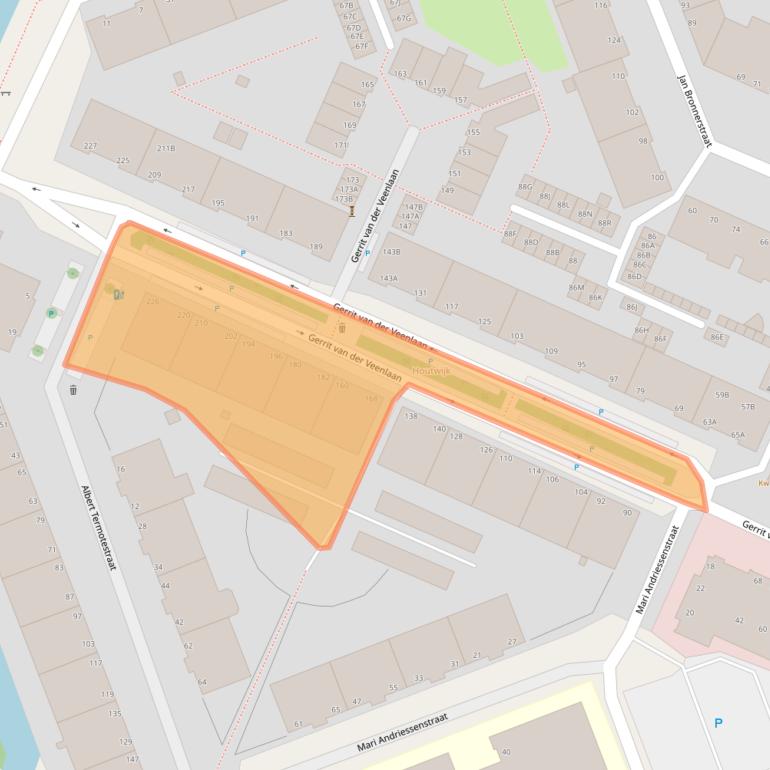 Kaart van postcodegebied 2552WN.