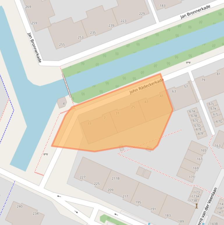 Kaart van postcodegebied 2552WP.