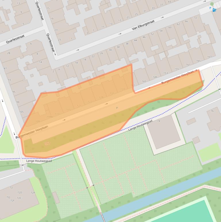 Kaart van postcodegebied 2552XA.