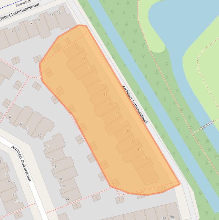 Kaart van postcodegebied 2552ZW.