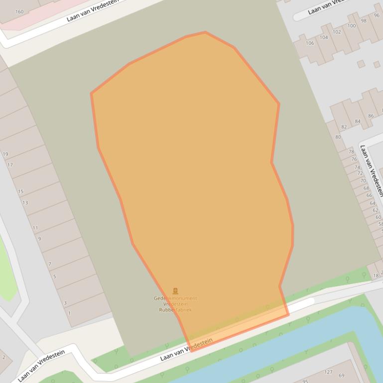 Kaart van postcodegebied 2552ZX.