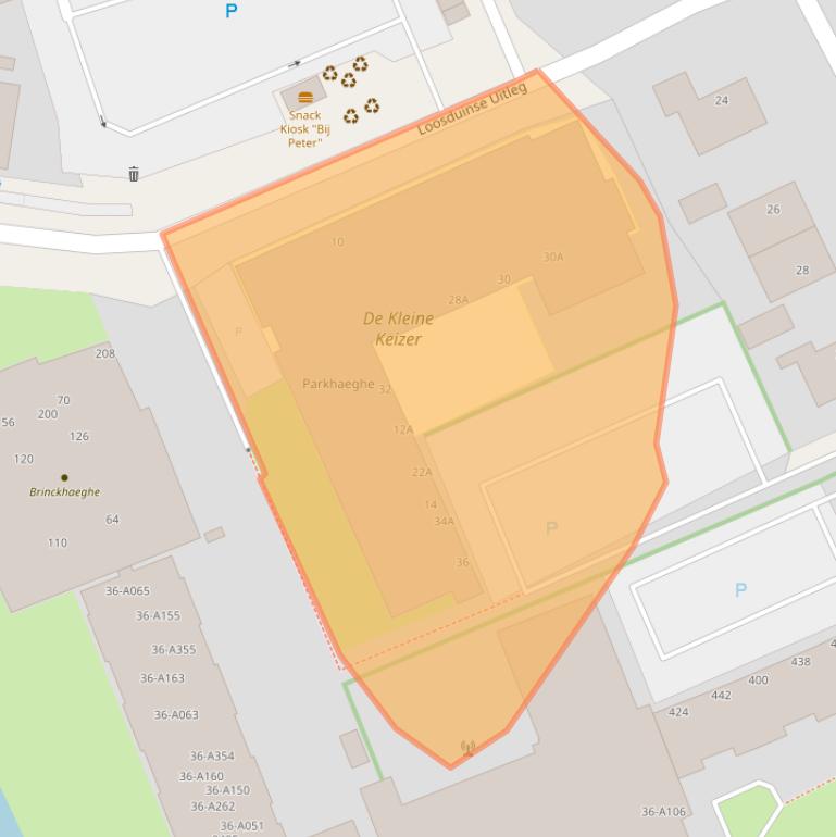 Kaart van postcodegebied 2553AZ.