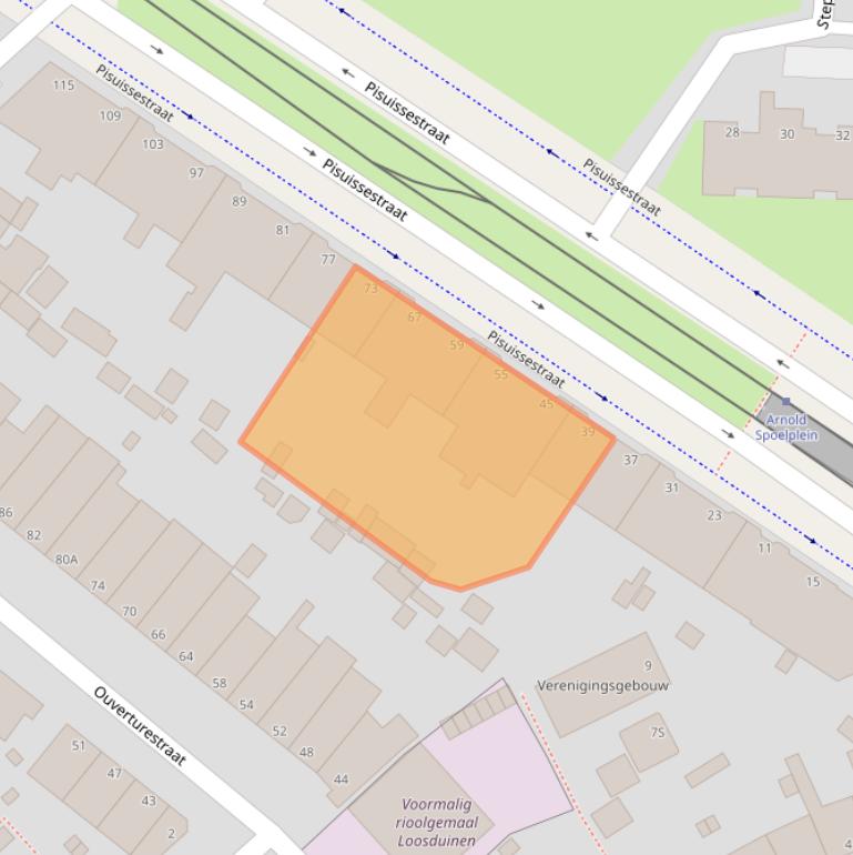 Kaart van postcodegebied 2553BB.