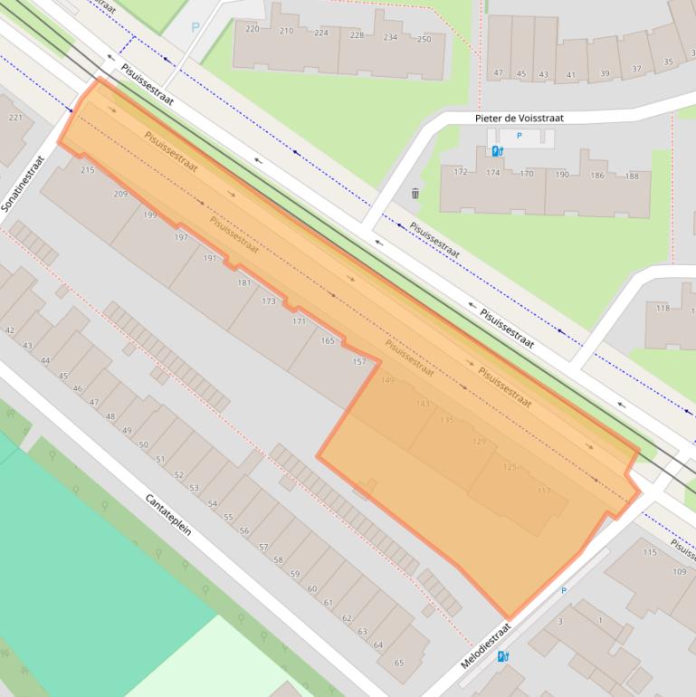 Kaart van postcodegebied 2553BD.