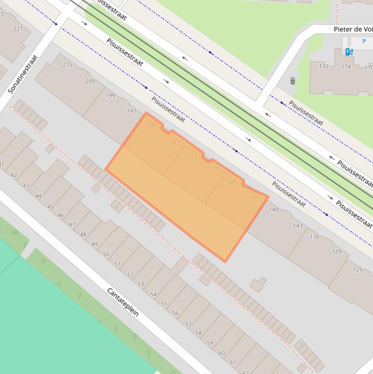 Kaart van postcodegebied 2553BE.