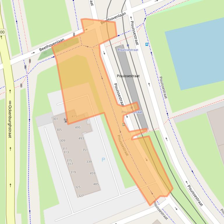 Kaart van postcodegebied 2553BL.