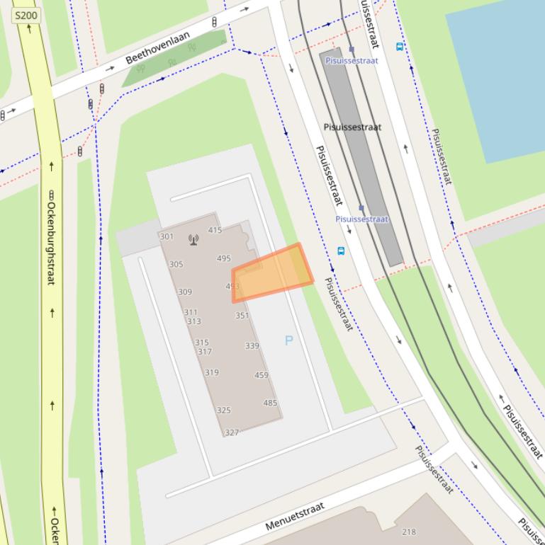 Kaart van postcodegebied 2553BM.