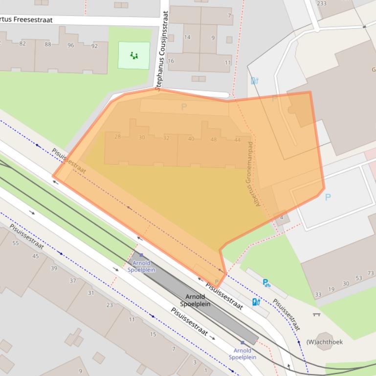 Kaart van postcodegebied 2553BS.