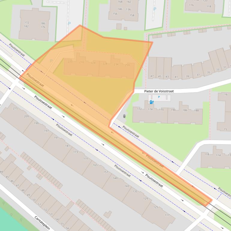 Kaart van postcodegebied 2553BX.