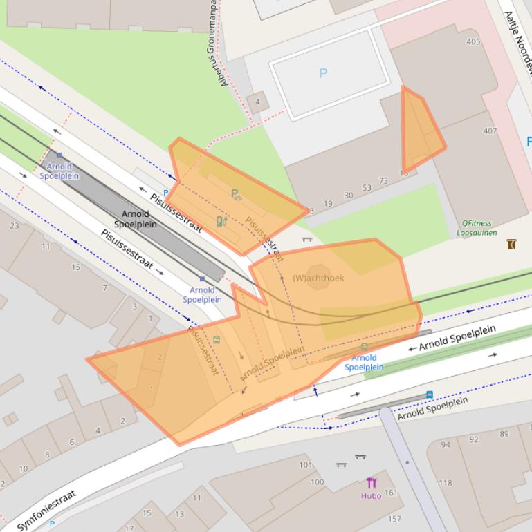 Kaart van postcodegebied 2553CA.