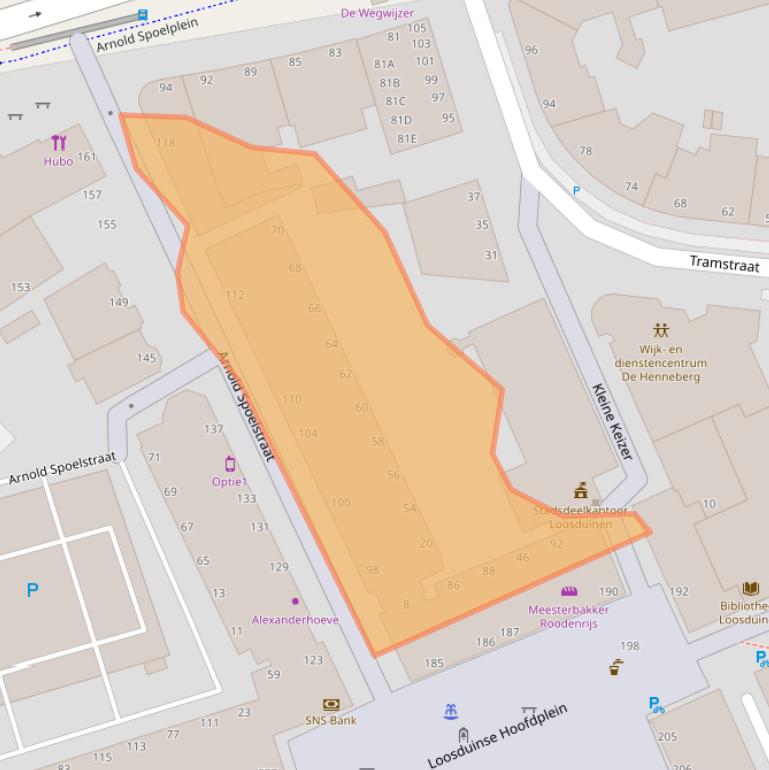 Kaart van postcodegebied 2553CN.