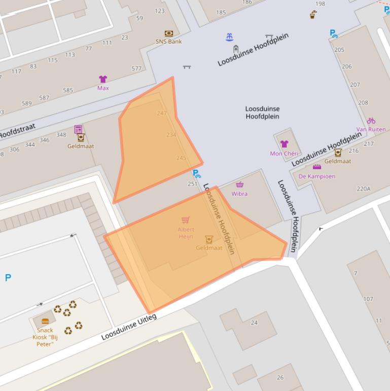 Kaart van postcodegebied 2553CS.