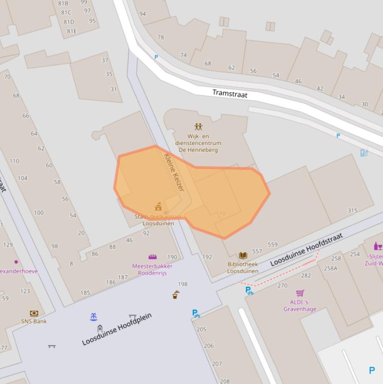 Kaart van postcodegebied 2553CV.