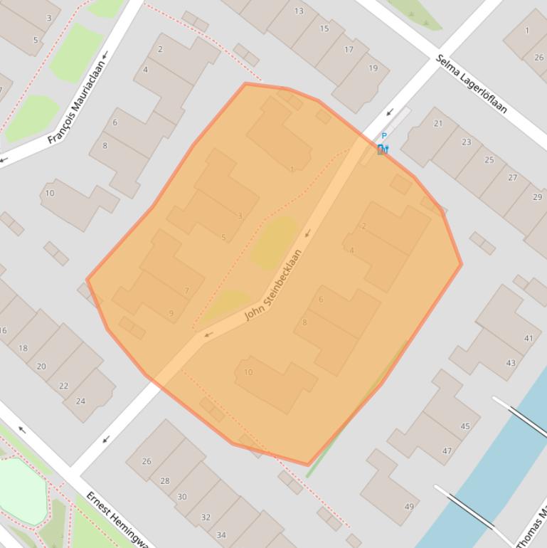 Kaart van postcodegebied 2553DH.