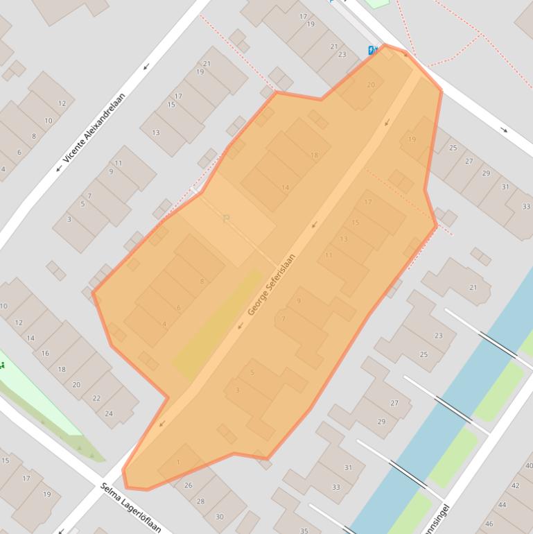 Kaart van postcodegebied 2553DN.