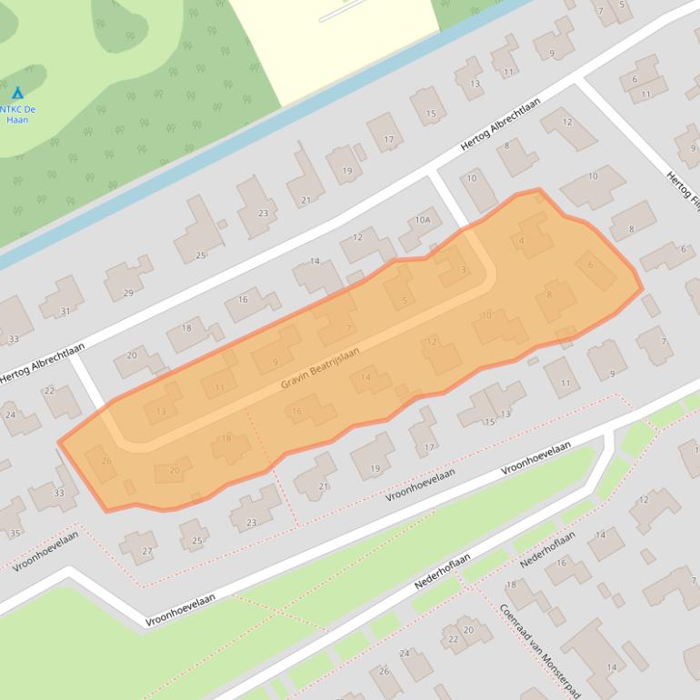 Kaart van postcodegebied 2553DX.