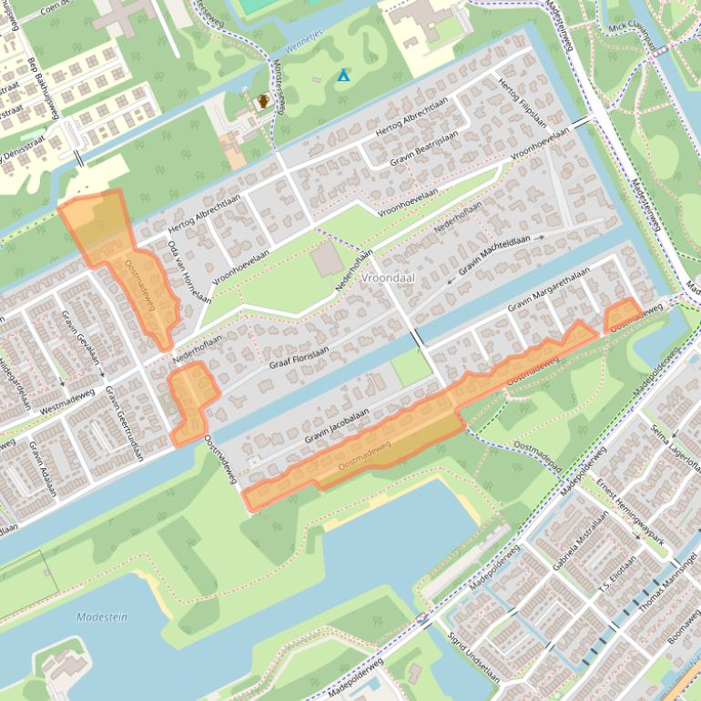 Kaart van postcodegebied 2553EH.