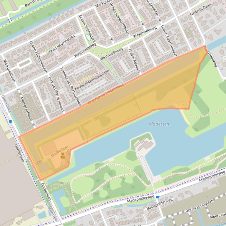 Kaart van postcodegebied 2553EP.