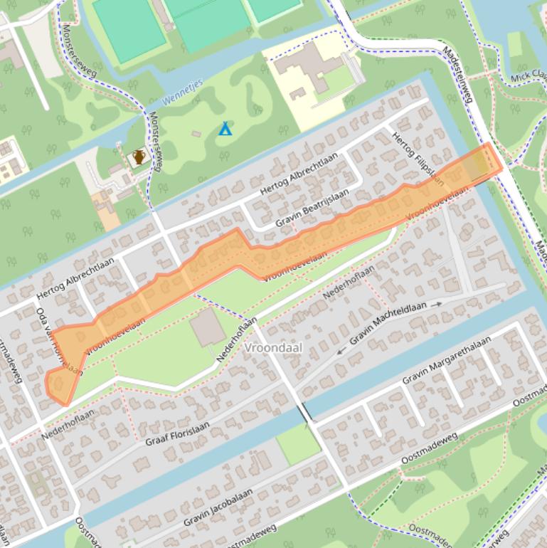 Kaart van postcodegebied 2553ET.