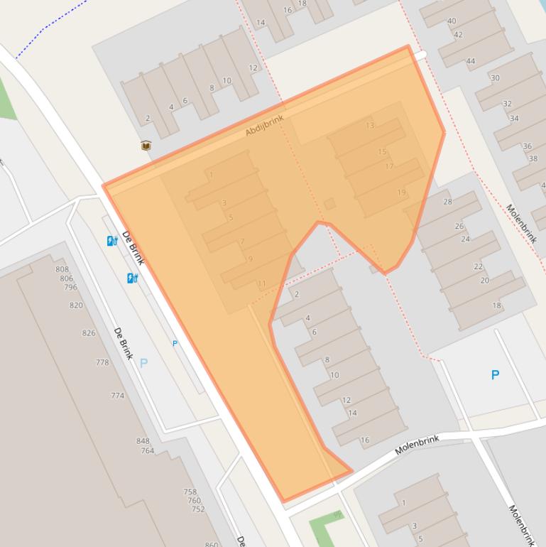 Kaart van postcodegebied 2553GJ.