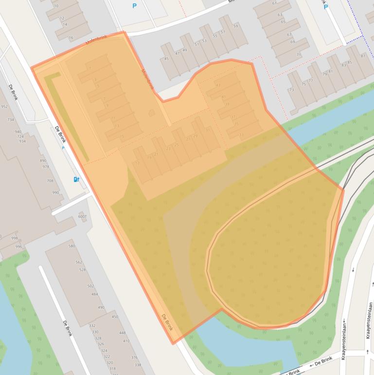 Kaart van postcodegebied 2553GL.