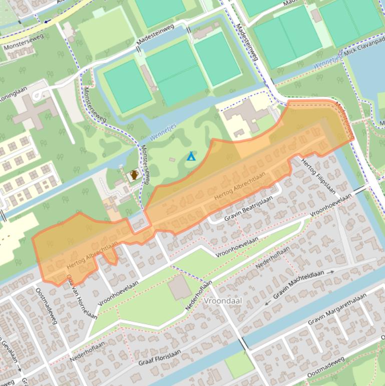 Kaart van postcodegebied 2553GS.