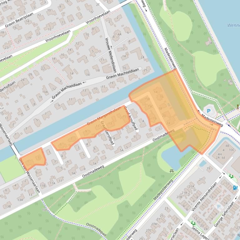 Kaart van postcodegebied 2553GT.