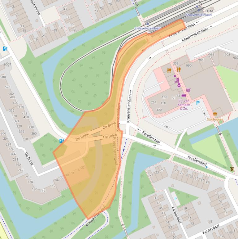 Kaart van postcodegebied 2553HA.