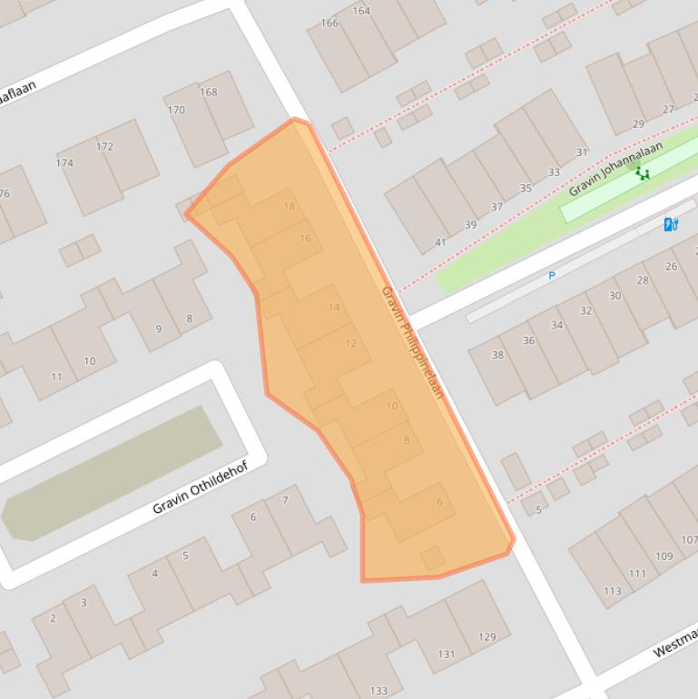 Kaart van postcodegebied 2553JA.