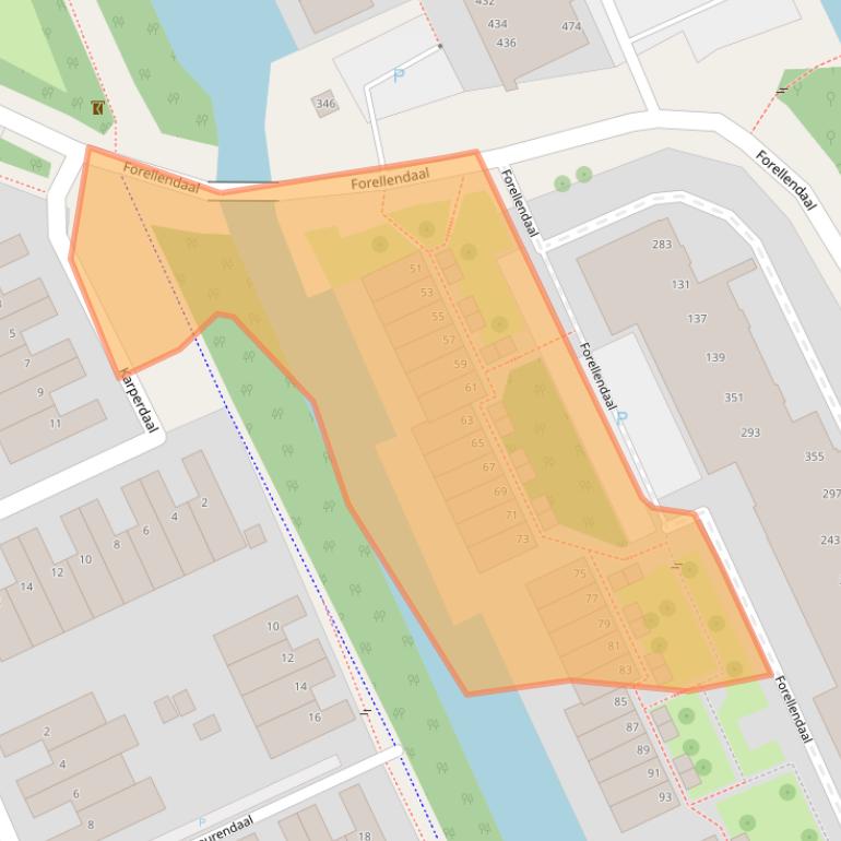 Kaart van postcodegebied 2553JC.
