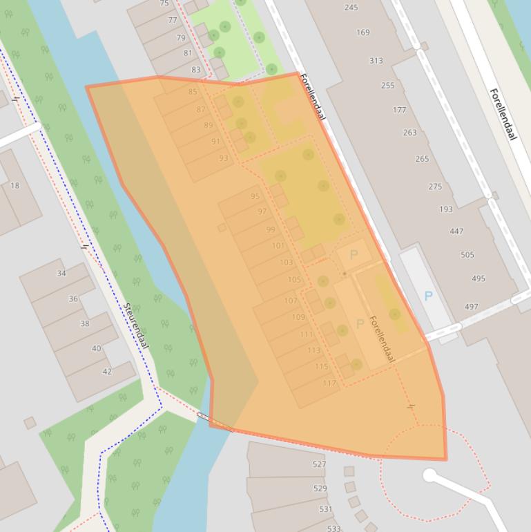 Kaart van postcodegebied 2553JD.