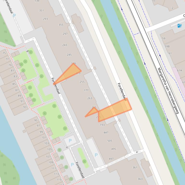 Kaart van postcodegebied 2553JK.