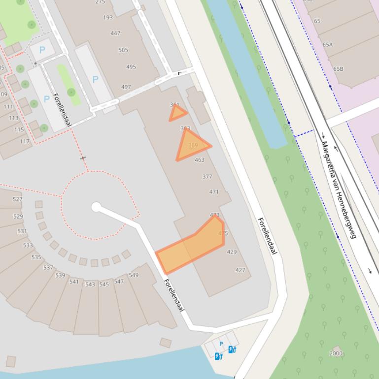 Kaart van postcodegebied 2553JP.