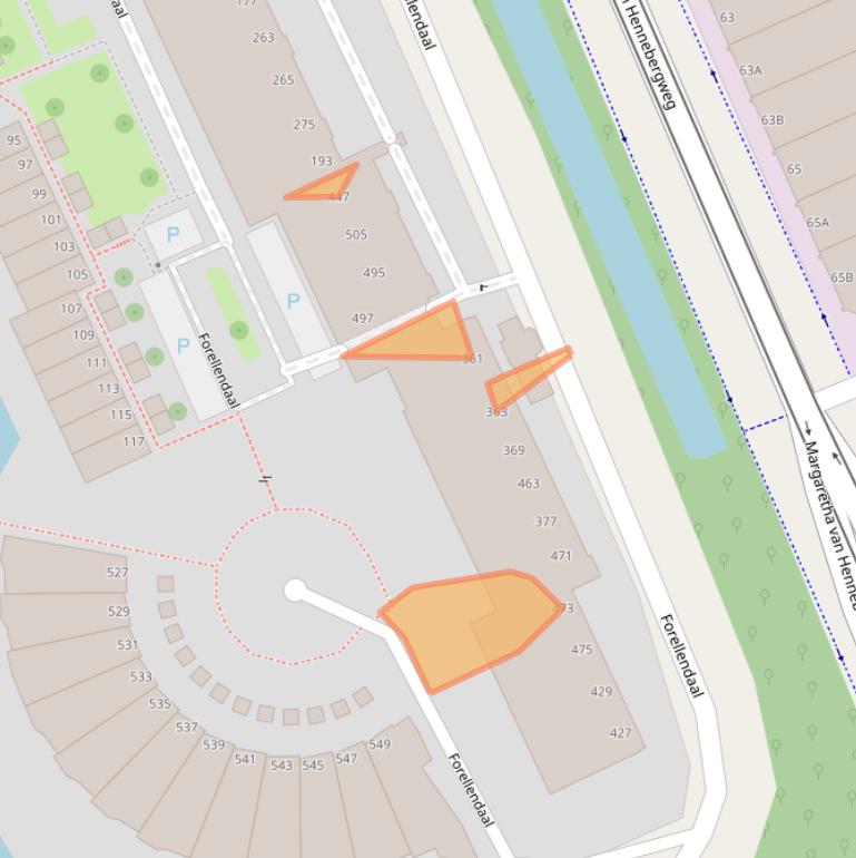 Kaart van postcodegebied 2553JS.