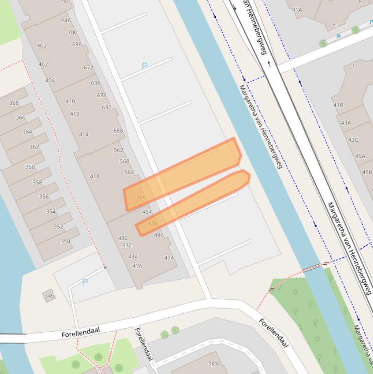 Kaart van postcodegebied 2553KB.