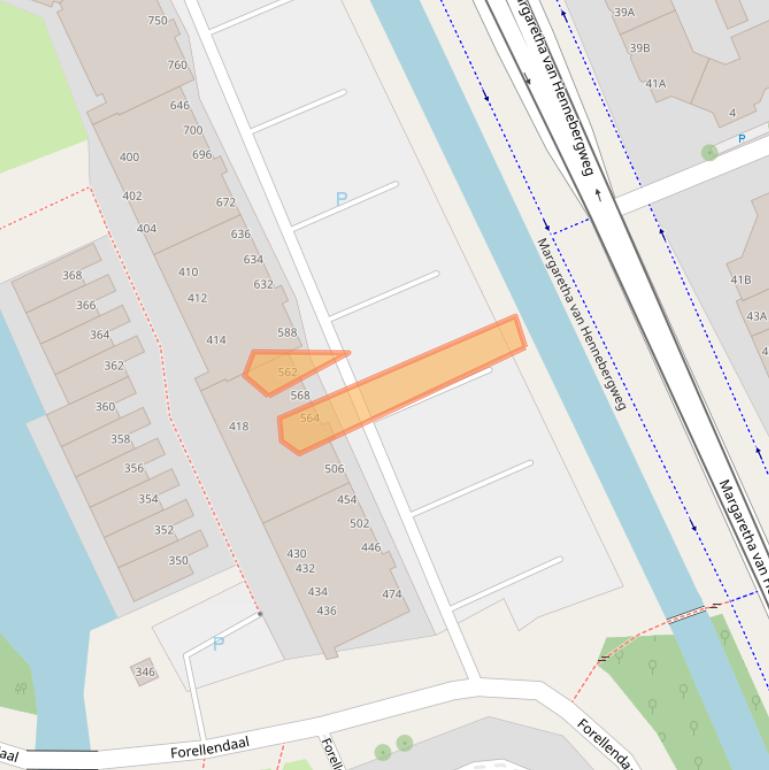 Kaart van postcodegebied 2553KC.