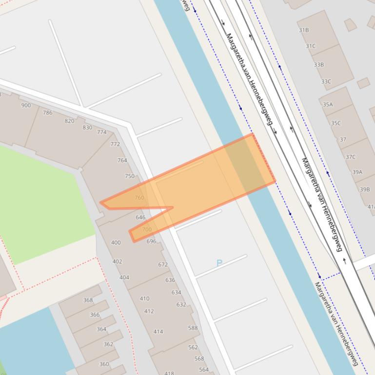 Kaart van postcodegebied 2553KJ.